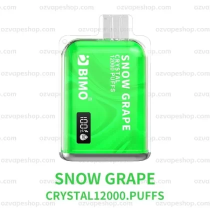 BIMO Crystal 12k Puffs- Snow Grape - Vape Store
