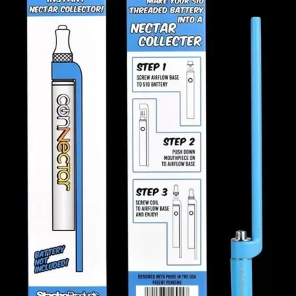 Stache Products The ConNectar 510 Electric Dab Straw - Color#Black>Blue>White>Red>Green (6DC212)