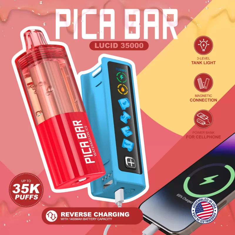 Assembled in USA | PICA BAR Lucid 35K Disposable KIT - 35,000 Puff - Fcuking Fab