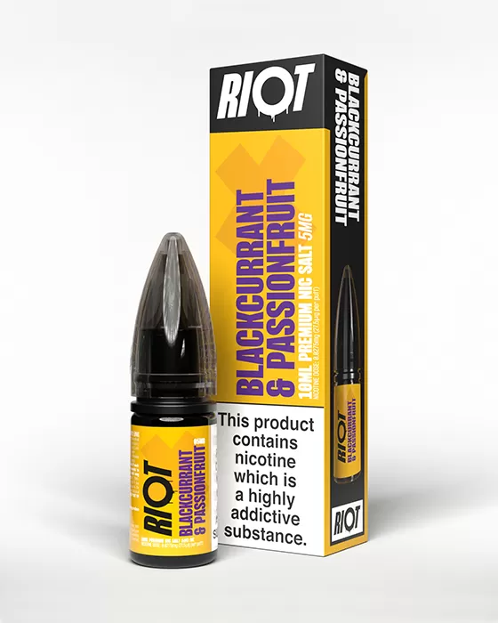 Blackcurrant Passionfruit Nic Salt E-Liquid - Riot X - 20mg - PG 50% - Image 2
