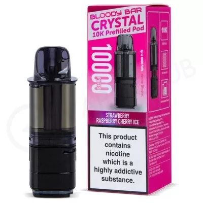 Strawberry Raspberry Cherry Ice Bloody Bar Crystal 10K Refill Pack