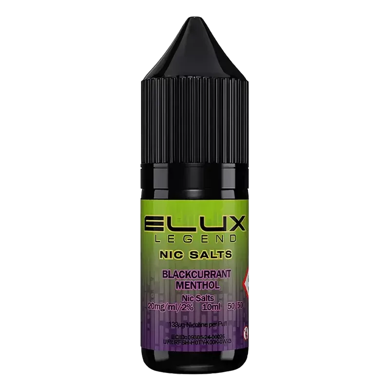 Elux Blackcurrant Menthol Nic Salt Vape Juice 10ml