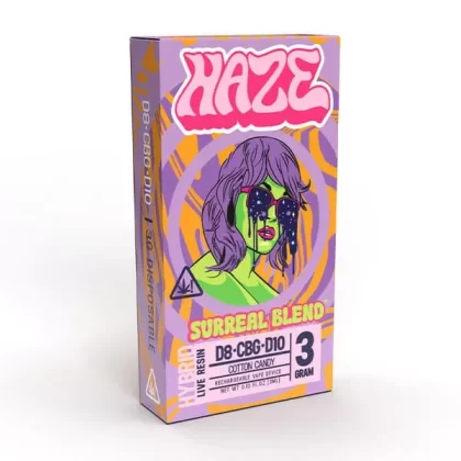 Haze Surreal Blend Live Resin Disposable Vape Cotton Candy 3 grams
