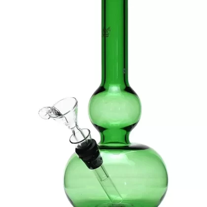 Glowfly Glass Double Bubble Bong