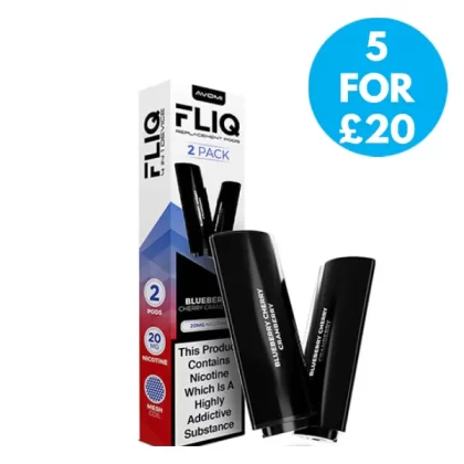 Avomi FLIQ 4-in-1 Prefilled Pods 20mg (2%) - Banana Sorbet, Blue Razz Cherry; Vape Product