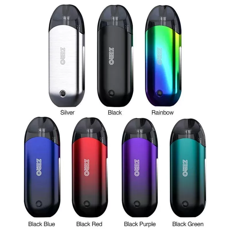 Vaporesso Renova Zero Mesh Pod Kit 650mAh - Color#Black Red>Black Purple>Black Blue>Black Green