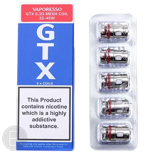 VAPORESSO GTX REPLACEMENT COILS - 0.2ohm Mesh Coil, 0.3 OHMS; 1 PCS, Pack Of 5 - Image 3