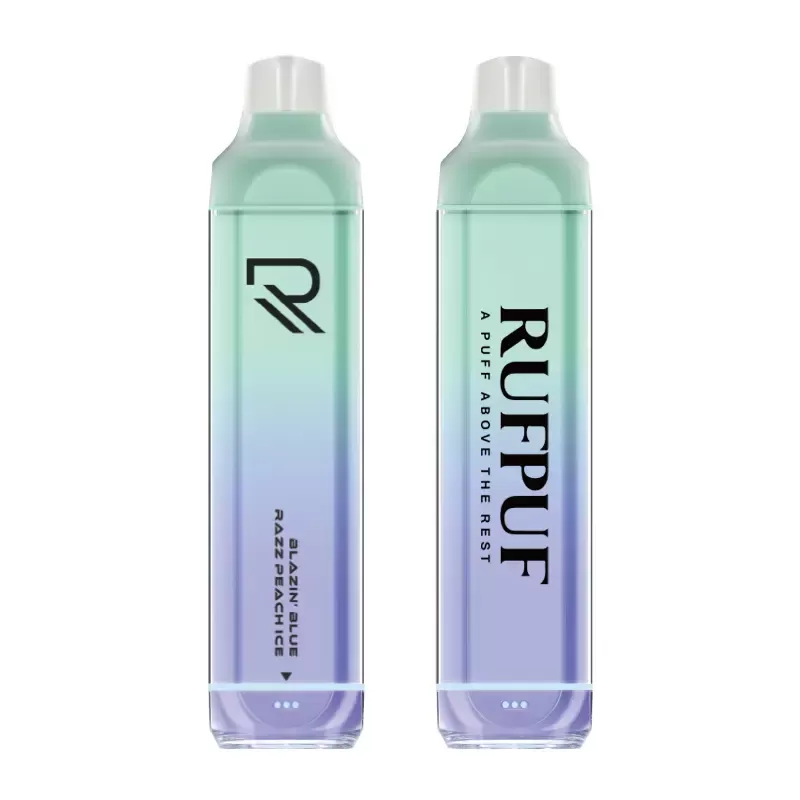 RufPuf Blazin’ Blue Razz Peach Ice Disposable Vape 50mg – 7500 Puffs