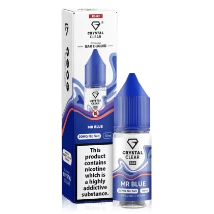 Mr Blue By Crystal Clear Salt 10ml - Nicotine Strength#10mg (Salt)>20mg (Salt) (80011C)