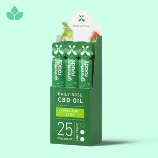 Green Roads Apple Kiwi Bliss Broad Spectrum CBD Daily Dose – (2ml) 25mg (12pk)