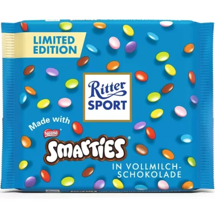 Ritter Sport Milk Chocolate w/ Smarties Limited 100g (GERMANY)