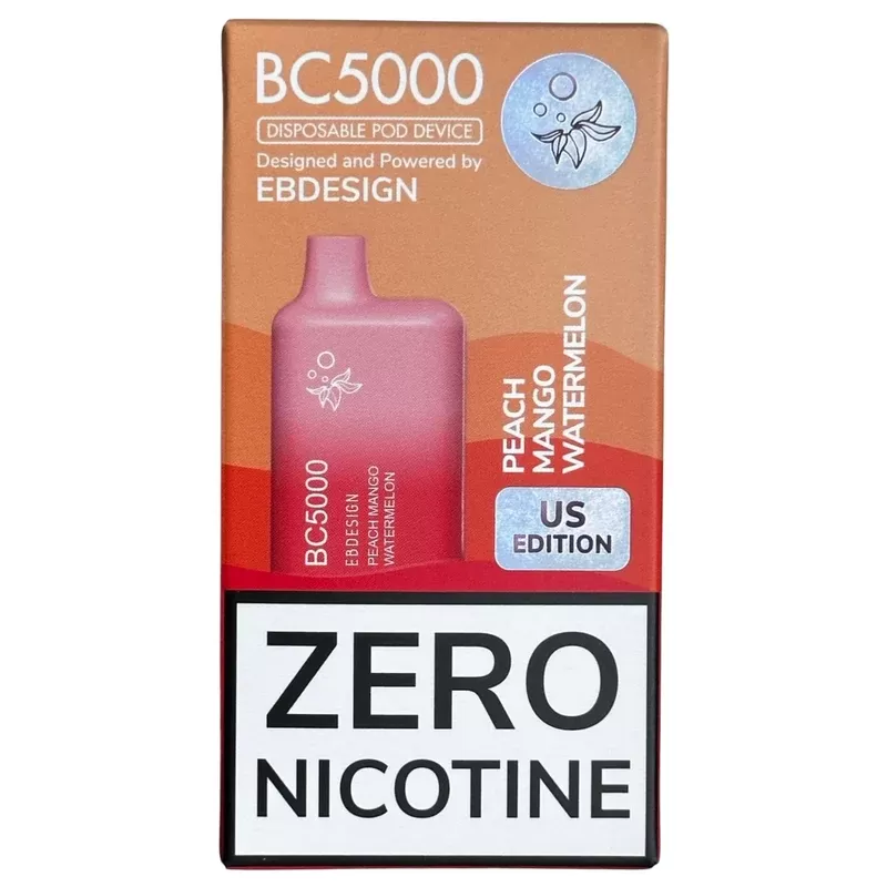 Zero Nicotine – BC5000 – Peach Mango Watermelon – EBCreate