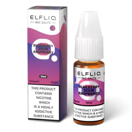 Blueberry Sour Raspberry ELFLIQ Nic Salts e Liquid 10ml – TPD - Vapestorm Co
