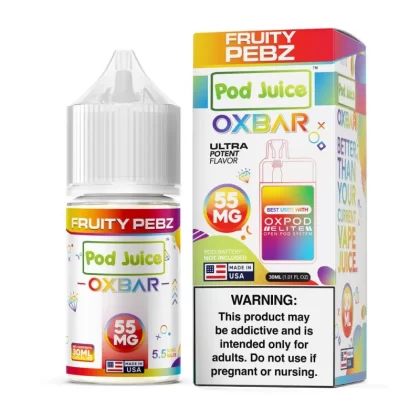 Pod Juice SALT Synthetic E-Liquid 30ml - Lychee Strawberry / 10mg - Skullvaping