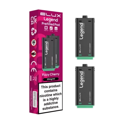 Fizzy Cherry Elux Legend 1500 Pods - 20mg - Vape Product