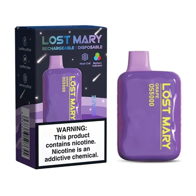 Lost Mary OS5000 Disposable Vape - 50 mg / Strawberry Pina Colada - Image 3