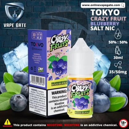 Tokyo Crazy Fruits Blueberry Saltnic 30ml - 20 mg - 30 ml