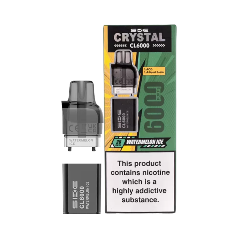 Watermelon Ice SKE Crystal CL6000 Pods - Vapeshop Co