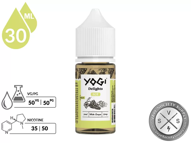White Grape Ice by YOGI Delights Salt 30ml - Vape Product, Vape Product - Image 2