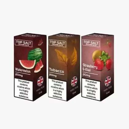Top Salt Nic Salt E-Liquid - Pack of 10 - Blackcurrant / Strength 10mg
