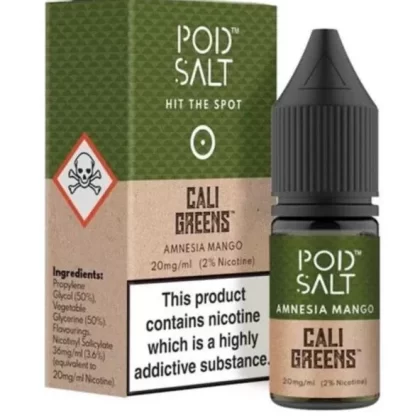 CALI GREENS AMNESIA MANGO NIC SALT BY POD SALT 20mg/ml