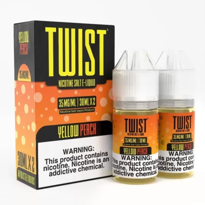 Twist e-Liquids Salt Yellow Peach eJuice - 60mL (2x30mL); Vape Product, Vape Product