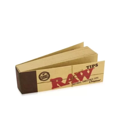 RAW Original Unrefined Tips 50ct – Natural Fiber Filters for Perfect Rolls