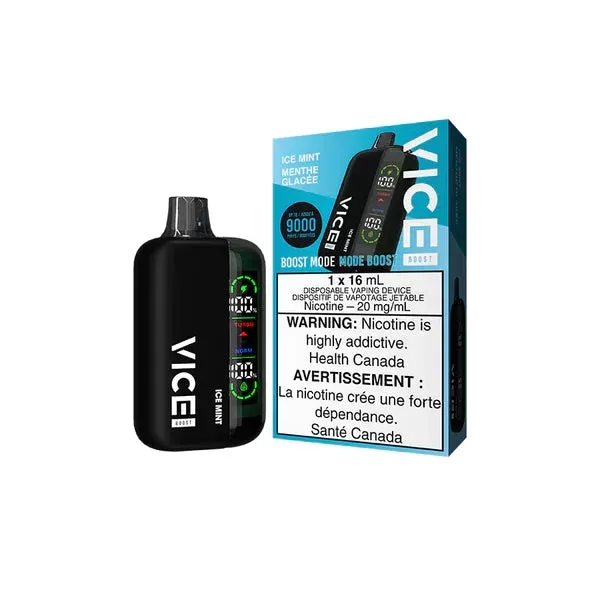 Vice Boost Disposable Vape – 9000 Puffs – Ice Mint - Eliquidsupply