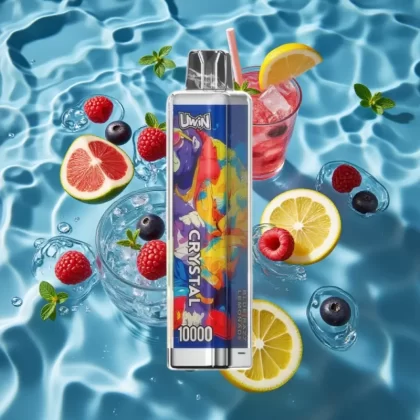 UWIN Crystal 10000 Puffs Disposable Vape – Blue Razz Lemonade, 18ml E-Liquid, 650mAh Rechargeable, Type-C Fast Charging, RGB Lights - Bangvapeaustralia