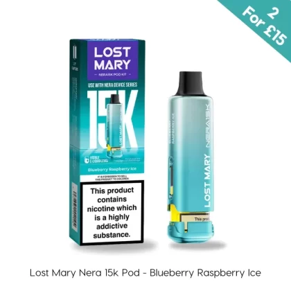 Blueberry Raspberry Ice – Lost Mary Nera 15K Prefilled Pods