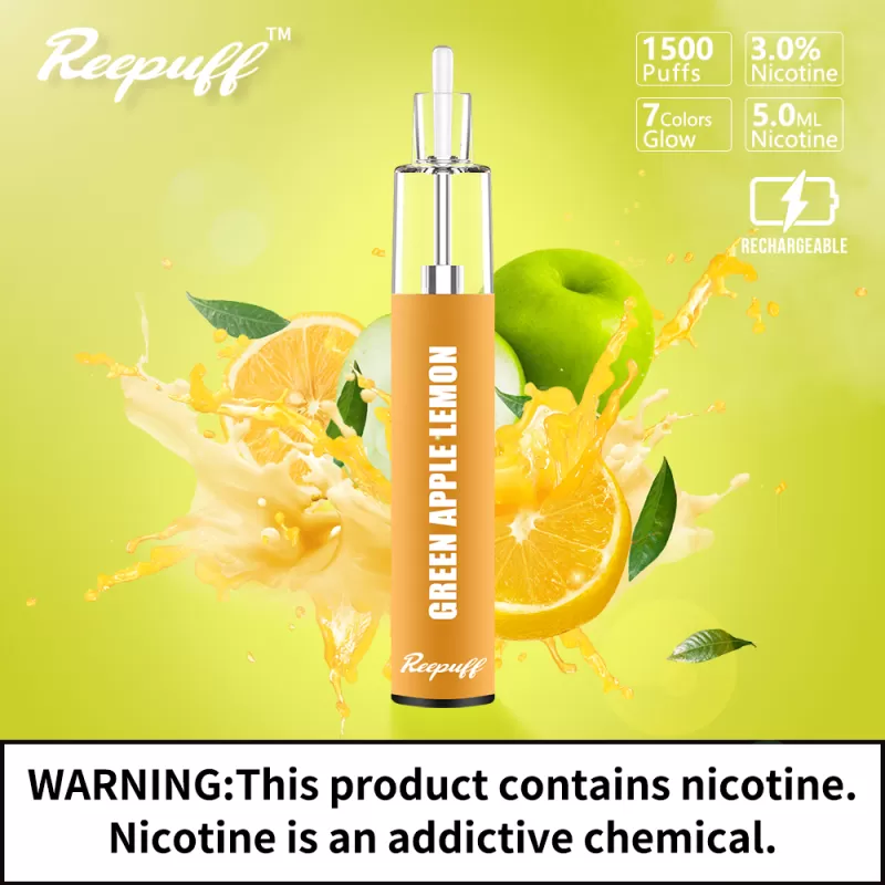 Reepuff Glow Disposable Pod Device (1500 Puffs - 30mg) - Cool Mint - Image 3