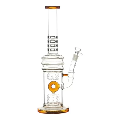 O Snap Bong – 15in - Color#Blue>Amber (F9A3DA)