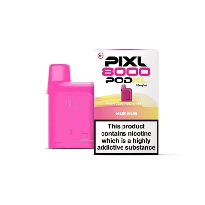 Pixl 8000 Hub Bub Refill Pods - Nicotine Strength#20mg (866B3B)