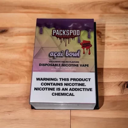 Packspod Disposables [5000 puffs] – Acai Bowl - Vape Store