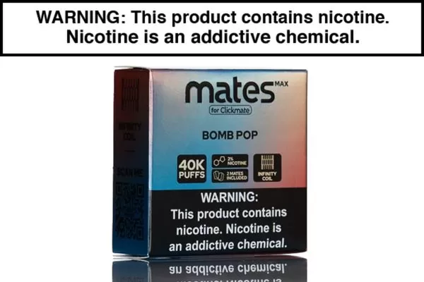 7 DAZE CLICKMATE MATES MAX RECHARGE 2% NIC DISPOSABLE POD - Blue Razz, Bomb Pop - Image 2