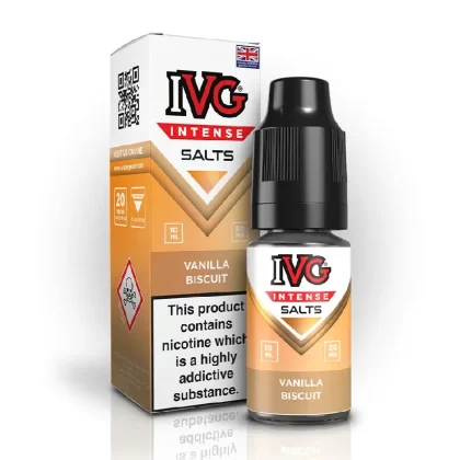 Vanilla Biscuit IVG Intense Salts E-Liquid - Nicotine Strength#10mg>20mg