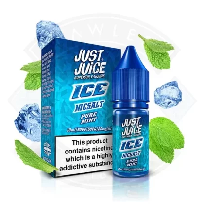 Just Juice Ice Pure Mint Nic Salt 10ml E-Liquid - Size#5mg>11mg>20mg