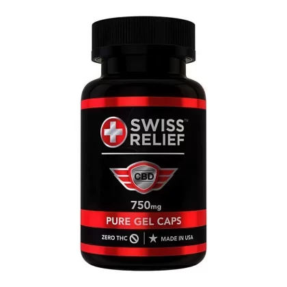 Swiss Relief 25mg CBD Gel Caps 30 or 60 count - 30 Count
