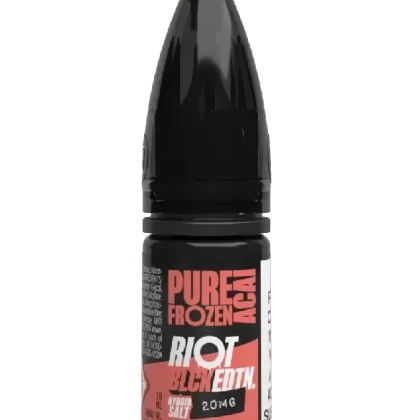 RIOT BLCK EDTN PURE FROZEN ACHAI 10ML NIC SALT E-LIQUID