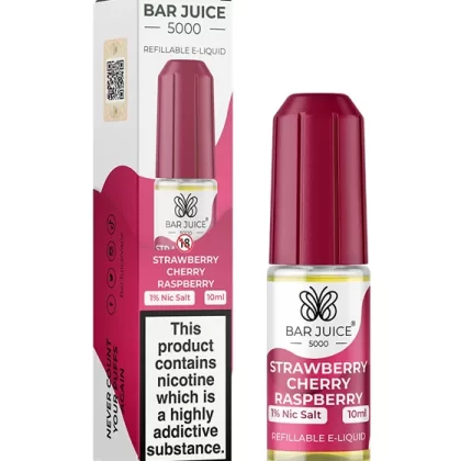 Strawberry Cherry Raspberry Nic Salt E-Liquid - Bar Juice 5000 - 10mg - PG 60%