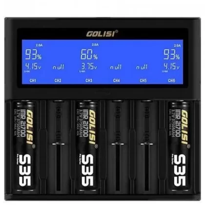Golisi S6 Smart Charger with LCD Screen (6 Bay)