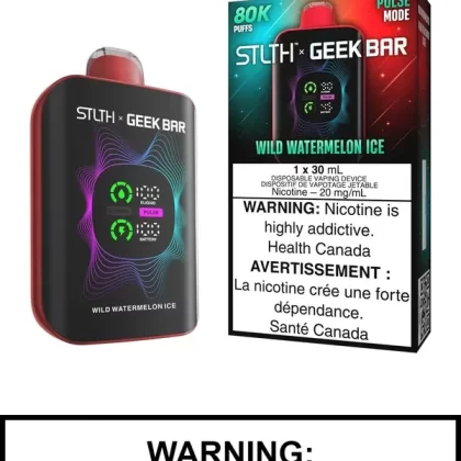 Wild Watermelon Ice STLTH x Geek Bar 80K Disposable Vape