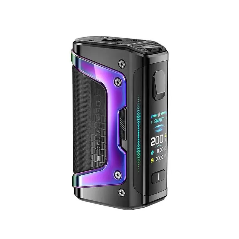 Geekvape Aegis Legend 5 Box Mod - Aurora Rainbow, Carbon Black
