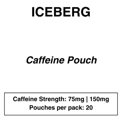 ICEBERG – Caffeine Pouches – 75/150mg – 20 Pouches Pack - Vapeys Co Nz