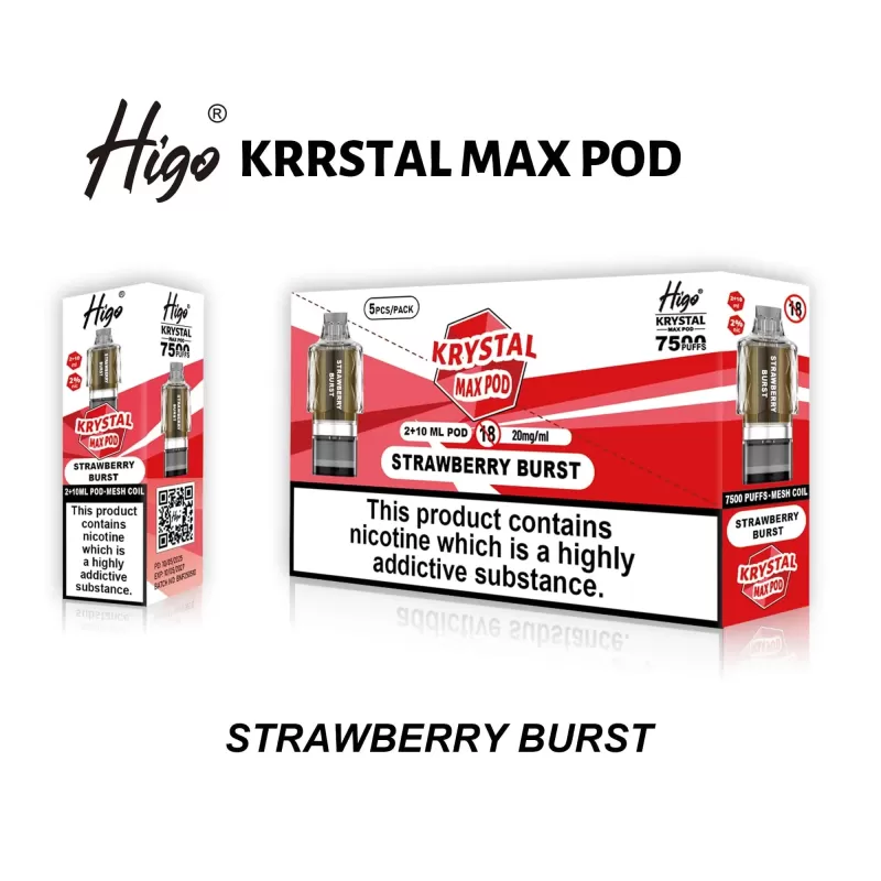 Higo Krystal Max 7500 Prefilled Pods - Box of 10 - Pink Lemonade - Image 3
