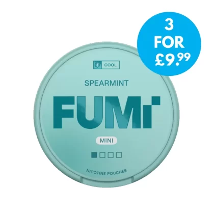 Fumi 4mg Mini Nicotine Pouches - Vape Product, Low; Spearmint, Strawberry