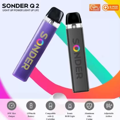 GEEKVAPE SONDER Q2 30W POD SYSTEM (1350mAh) - Midnight Black