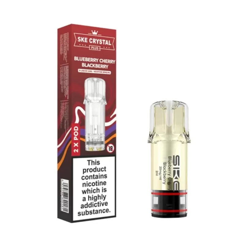 Blueberry Cherry Blackberry Prefilled Pods by SKE Crystal Plus (2 x 2ml) - Vapekit Co