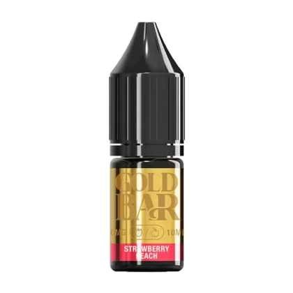 Gold Bar Strawberry Peach Nic Salt vape Juice - 10 Pack - 10mg