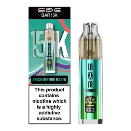 SKE Bar 15K Prefilled Pod Kit Fresh Menthol Mojito - Nicotine Strength#20mg